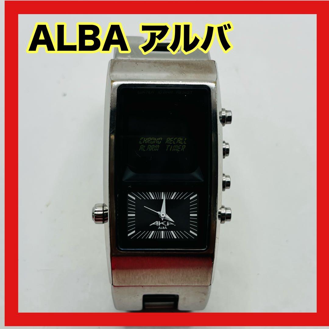 ALBA アルバ 腕時計 AKA V091-5010 デジタル クォーツ - メルカリ
