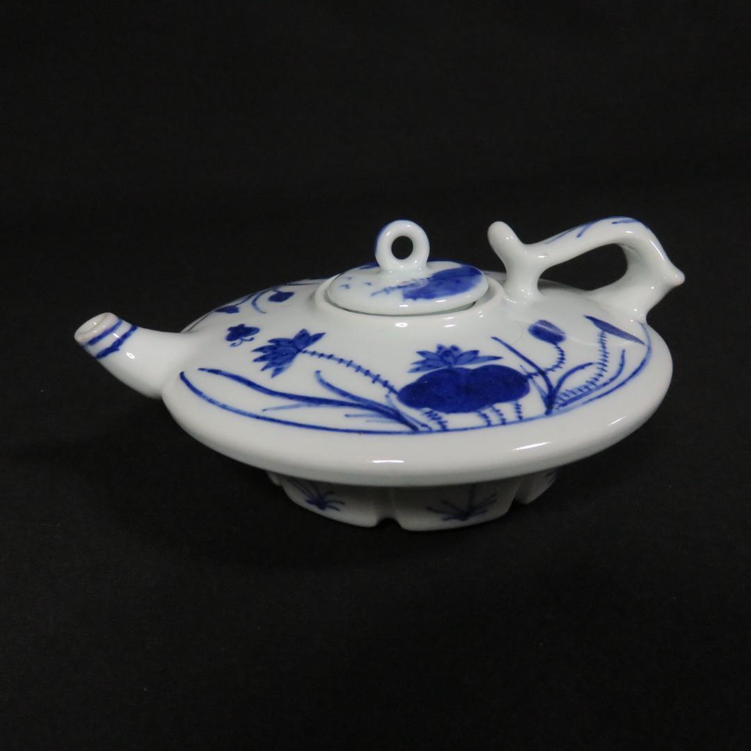 水滴 書道 染付 中国骨董 大清乾隆年製 草花 蝶 - メルカリ