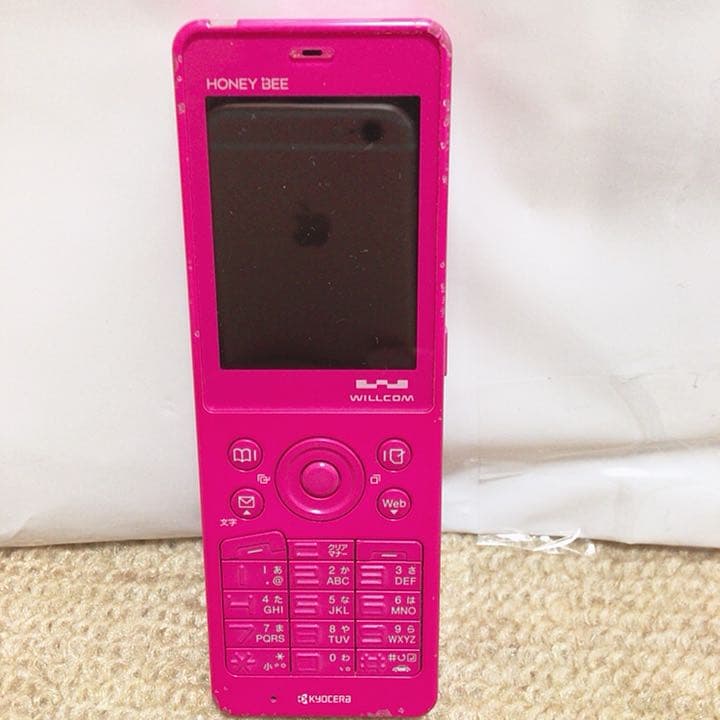 ガラケー WILLCOM ハニービー HONEYBEE 携帯 PHS - メルカリ