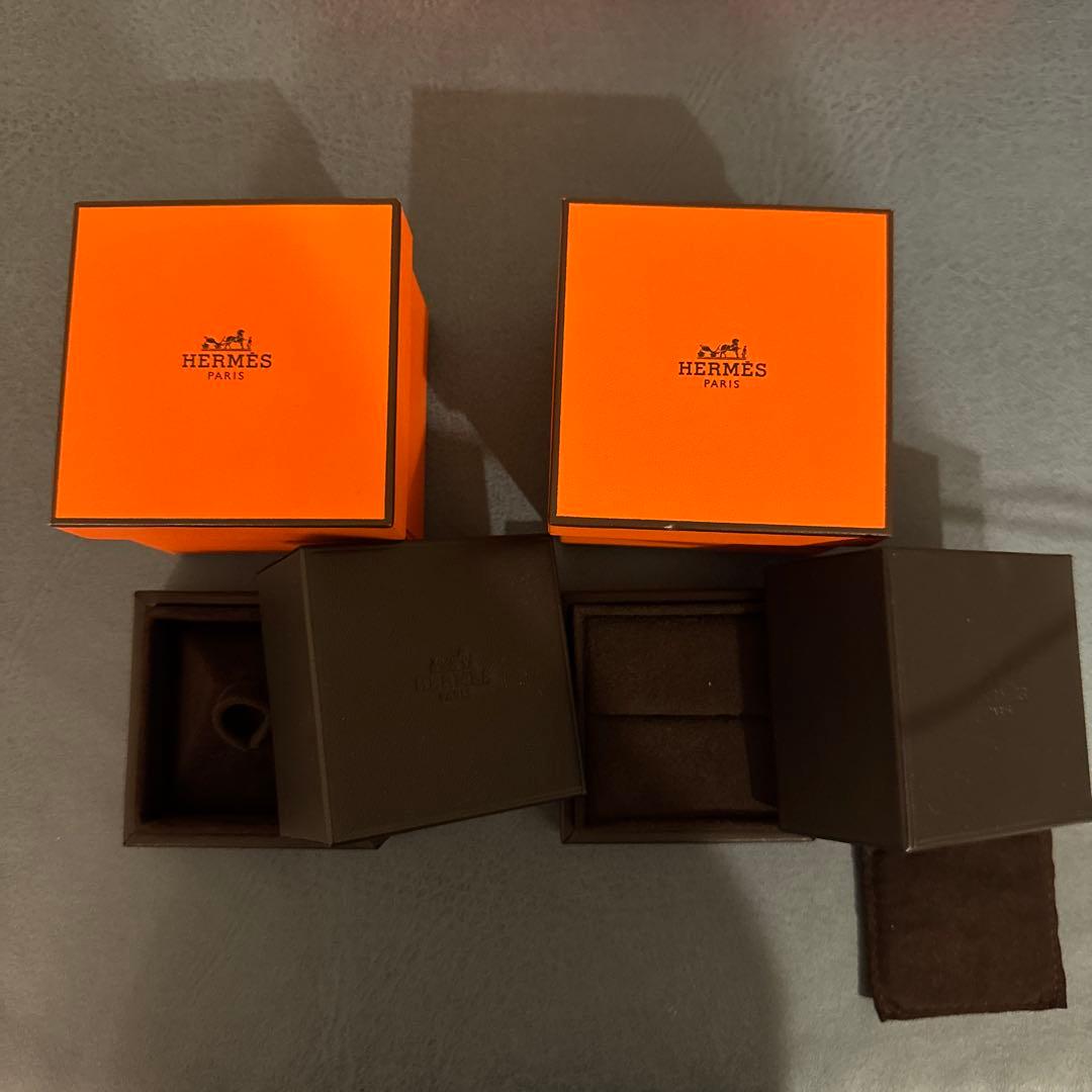 エルメス 指輪 リングケース オレンジ色 ジュエリーボックス 空箱