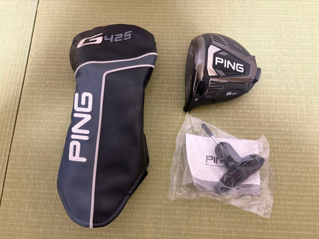 【レフティ】PING G425 MAX 9.0° ヘッドのみ Ping G425 MAX 9 degree Driver Right Handed head only Golf Fast