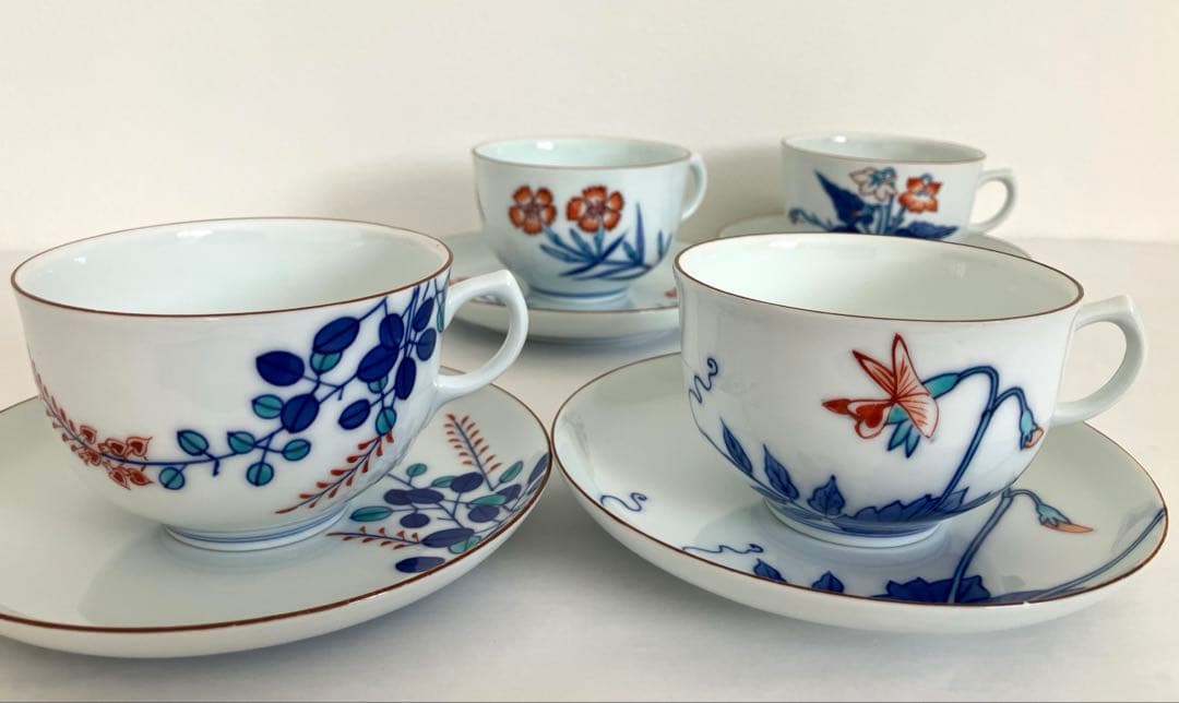 ☆専用です☆辻製磁おまとめ☆カップ＆ソーサー4客とえんどう小皿