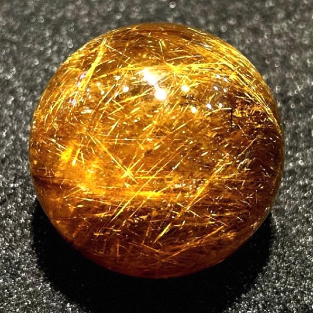 超絶綺麗✨37mm ゴールドルチルクォーツ 丸玉 スフィア 金針水晶