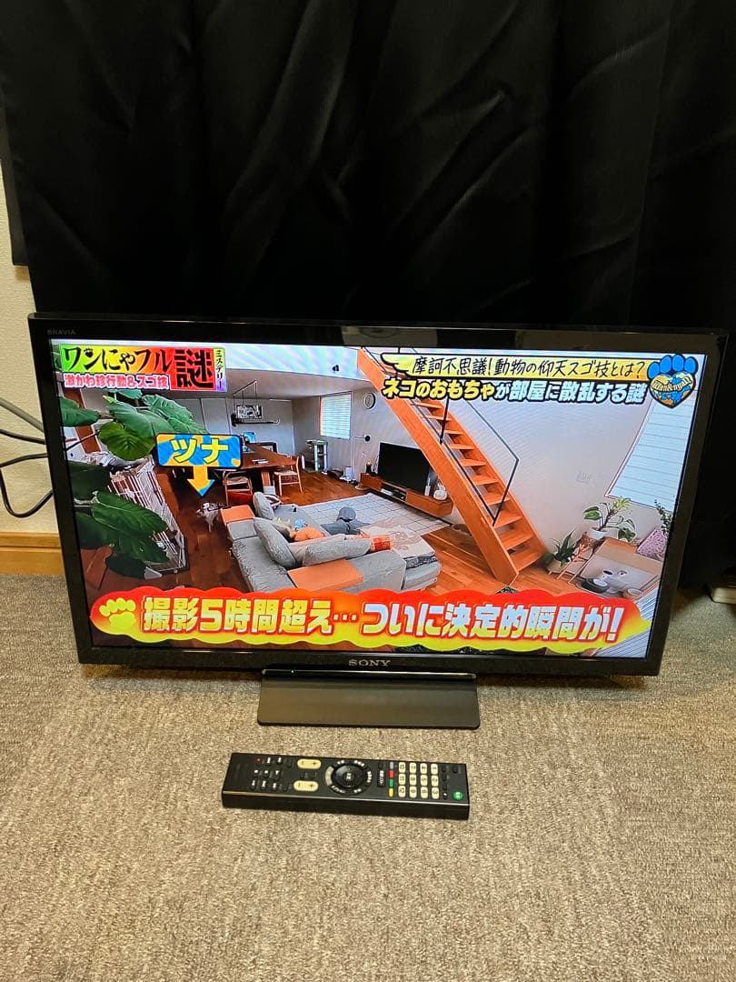 美品 SONY 液晶テレビ KJ-24W450E 液晶テレビ BRAVIA(ブラビア) ブラック KJ-24W450E [24V型