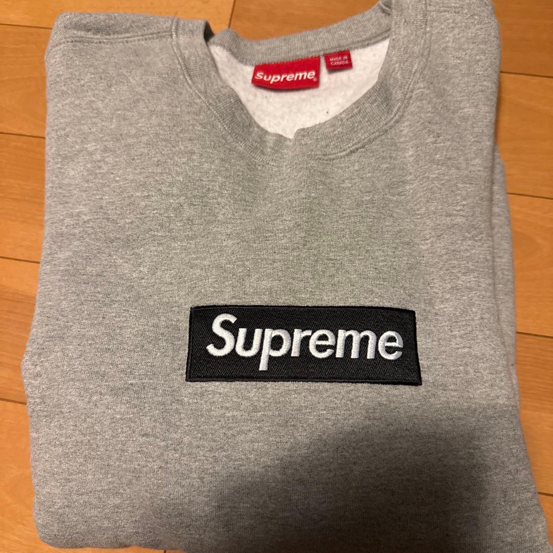 Supreme グレー スウェット トレーナー Large