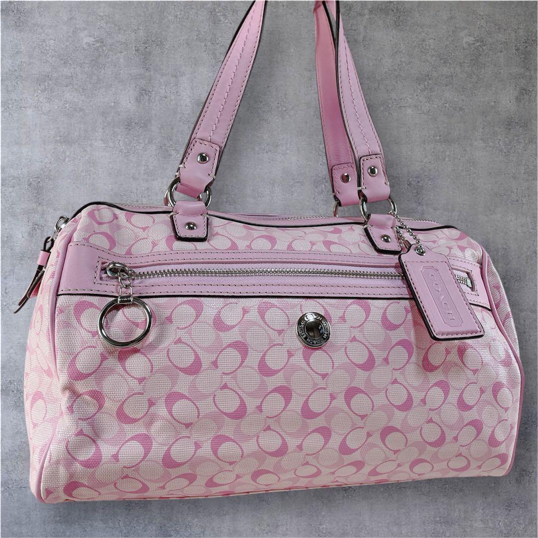 【美品】 COACH コーチ ハンドバッグ ミニボストン ピンク 17154 楽天市場】ミニボストンバッグ レディース（ブランドコーチ）の通販