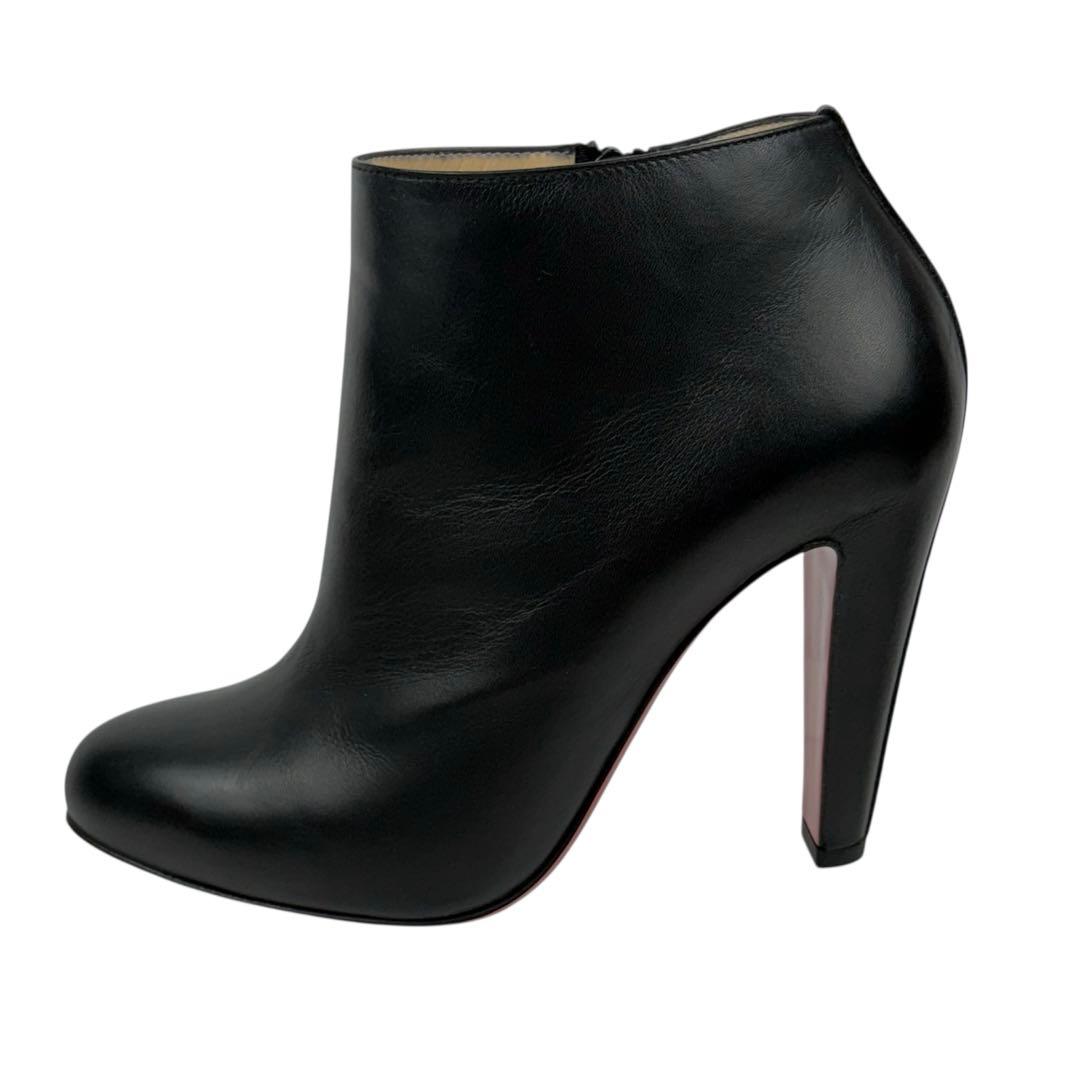 【ほぼ未使用】クリスチャンルブタン　36.5　23.5cm ショートブーツ　黒