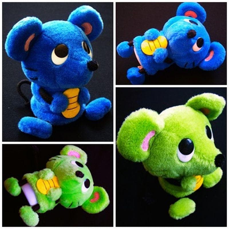 平成レトロ/サンリオ '95 レアキャラ？ねずみぬいぐるみ貯金箱ブルー