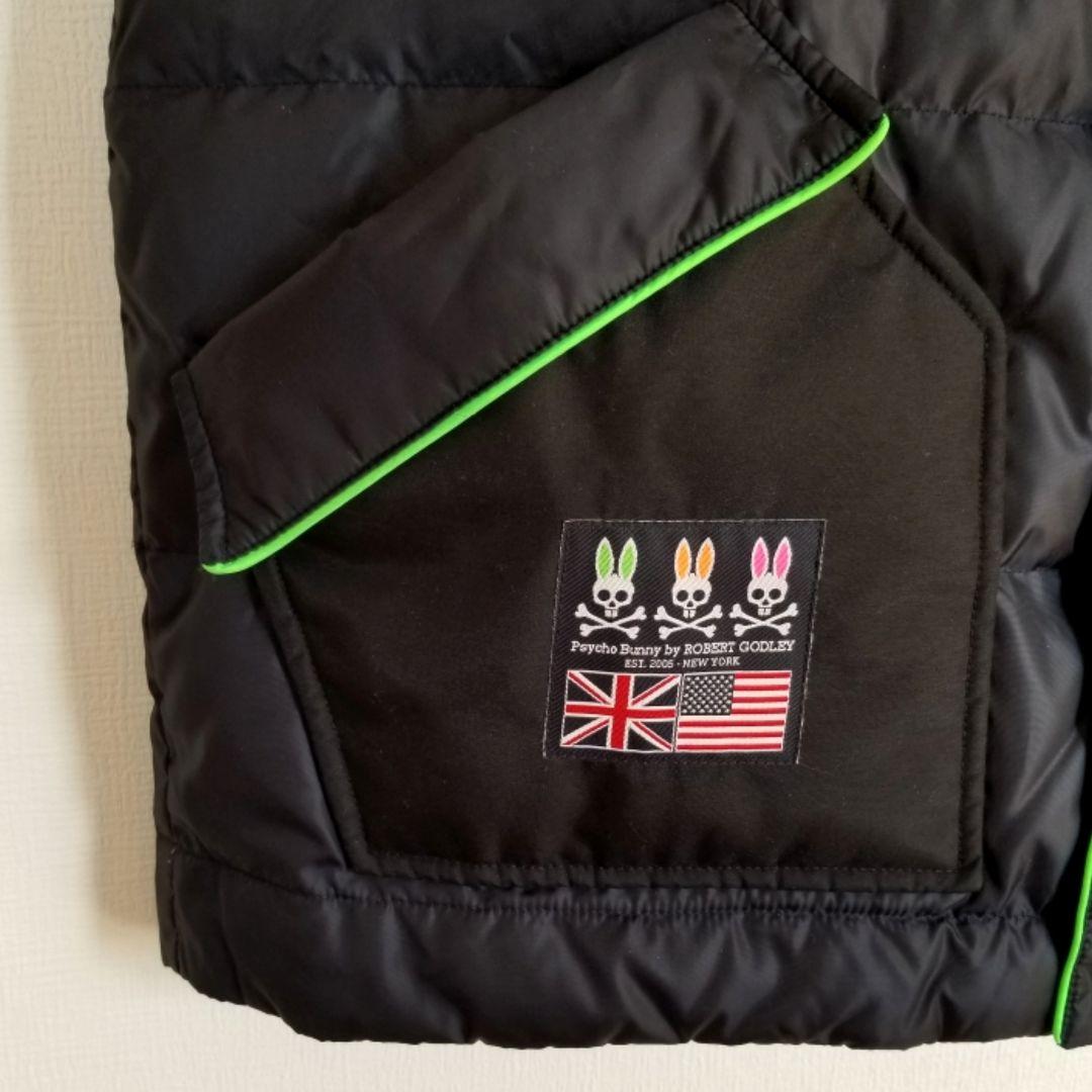 美品サイコバニーPsycho Bunnyネオンパイピング ダウンベスト L - メルカリ