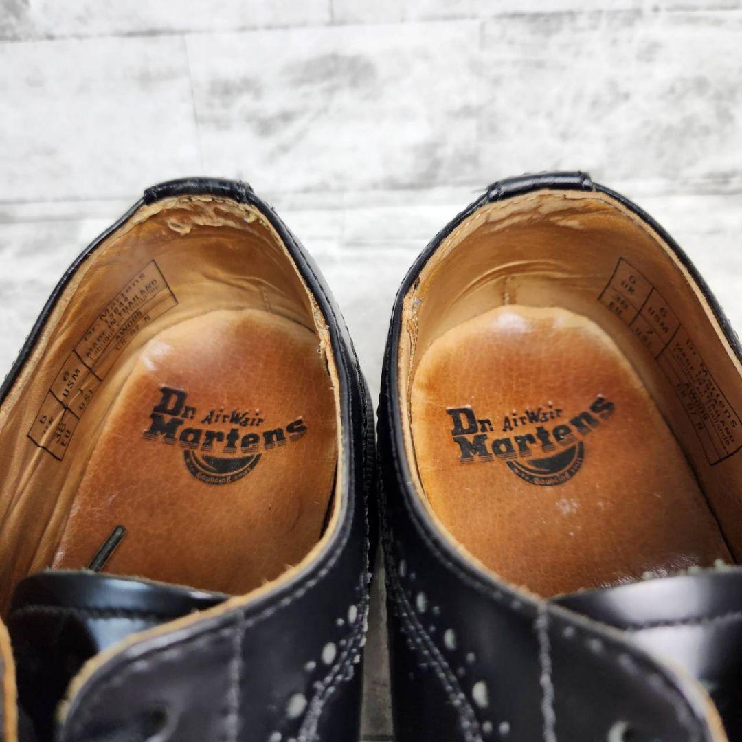 希少】ドクターマーチン ウイングチップ 5ホール メダリオン 13844 黒