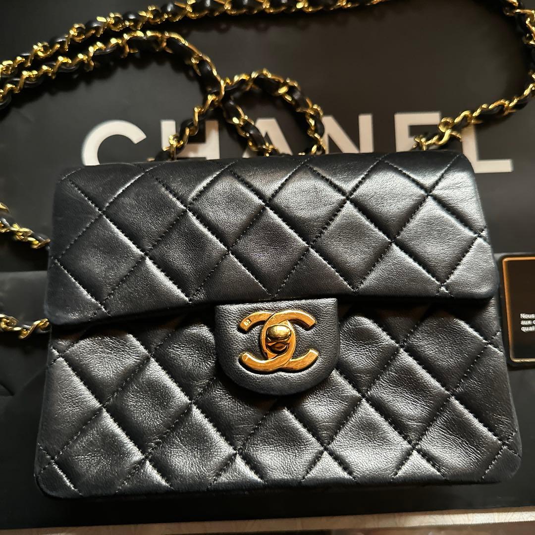 CHANEL マトラッセブラック キルティング ショルダーバッグ - メルカリ