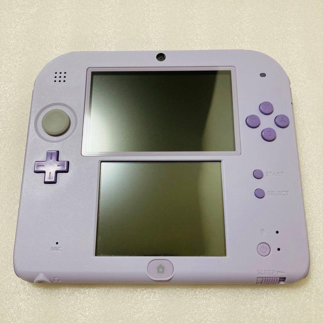 人気カラー良品】ニンテンドー2DS ラベンダー 本体 ゲーム 箱付き 充電