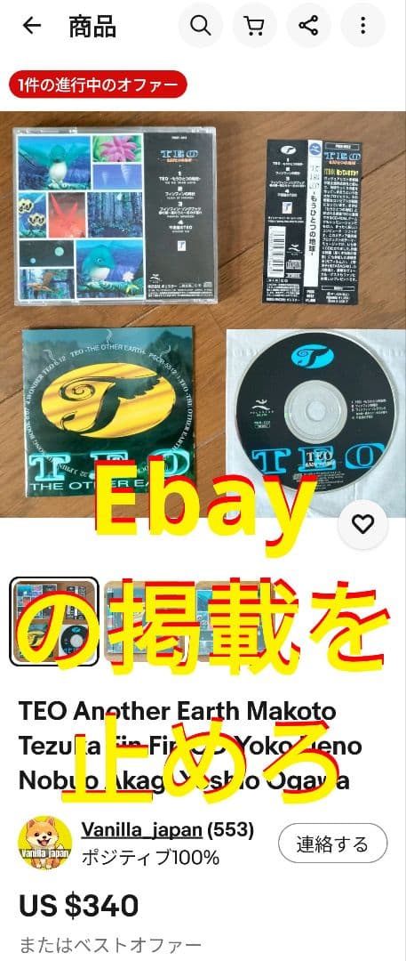 TEOもうひとつの地球 手塚眞 フィンフィン CD 上野洋子 赤城信夫 小川美潮