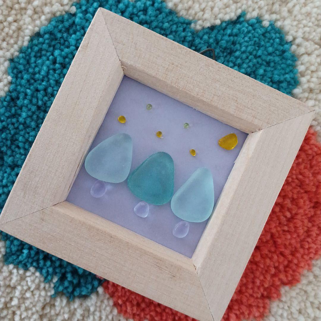 ぷっくり森の奥ぷっくりお月さまときらきらお星さま シーグラス 静かな