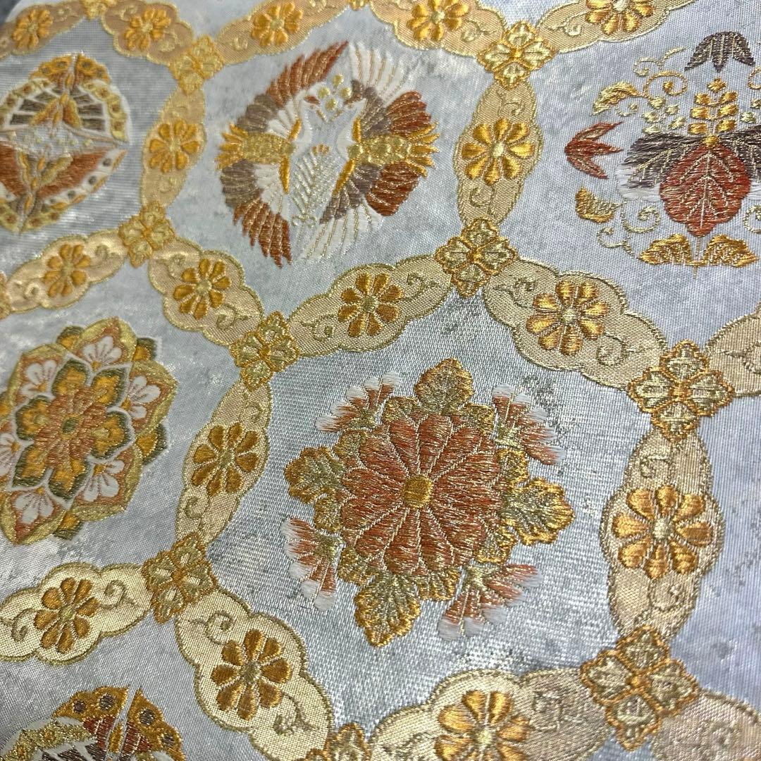 新品 正絹 袋帯 六通 七宝招宴文 金銀糸 仕立て上がり 4704 - メルカリ