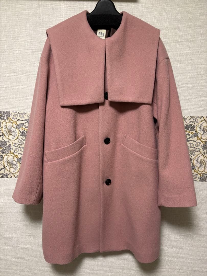 fig London エアリアルパイル Lotta coat ピンク fig London