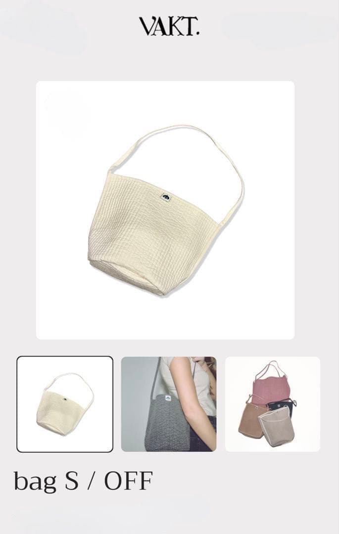VAKT. bag S / OFF 【未使用/希少】百々千晴 バクト ヌビバッグ - メルカリ