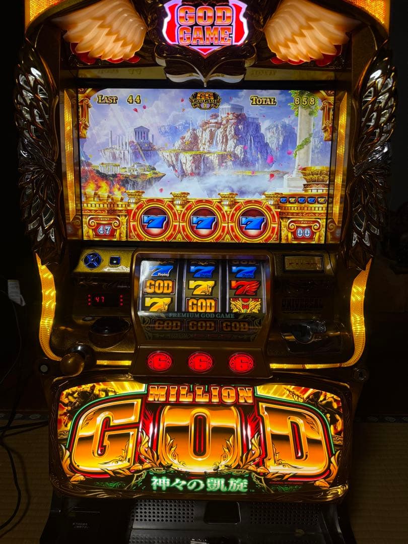 ミリオンゴッド　神々の凱旋　実機　スロット台　不要機付　パチスロ　GOD godgaisen-3.jpg