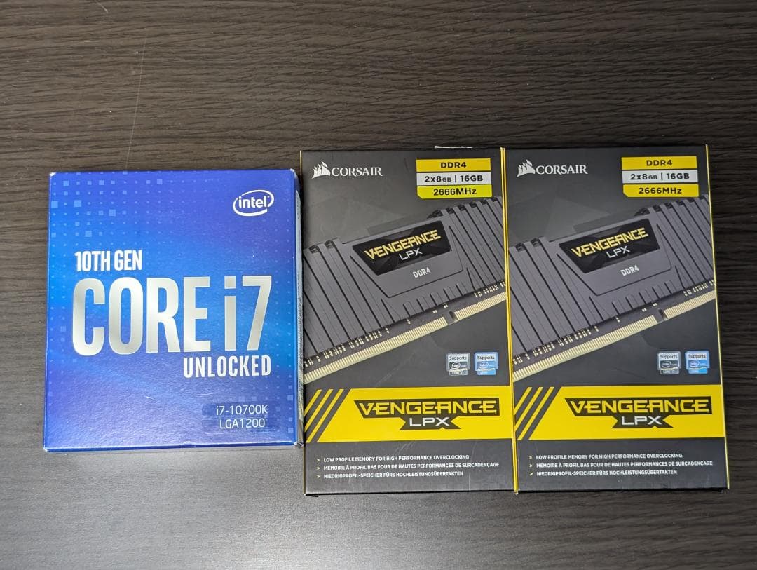 Intel Core i7-10700K＆メモリ32GB（8GB×2×2）セット Intel Core i7-2600K 3.4GHz (Boost) LGA 1155 Desktop Processor