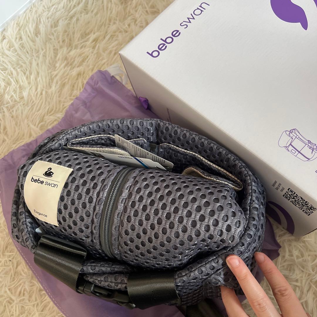 【新品】bebe swan ベストベルトベビーキャリア チャコールグレー Amazon.co.jp: bebeswan ベベスワン BTベスト ベビーキャリア ベスト型