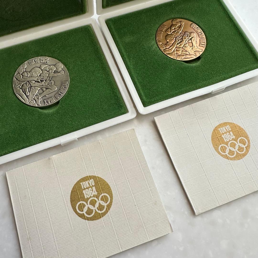 1964 オリンピック東京大会 記念メダル 銀・銅 2点セット - メルカリ