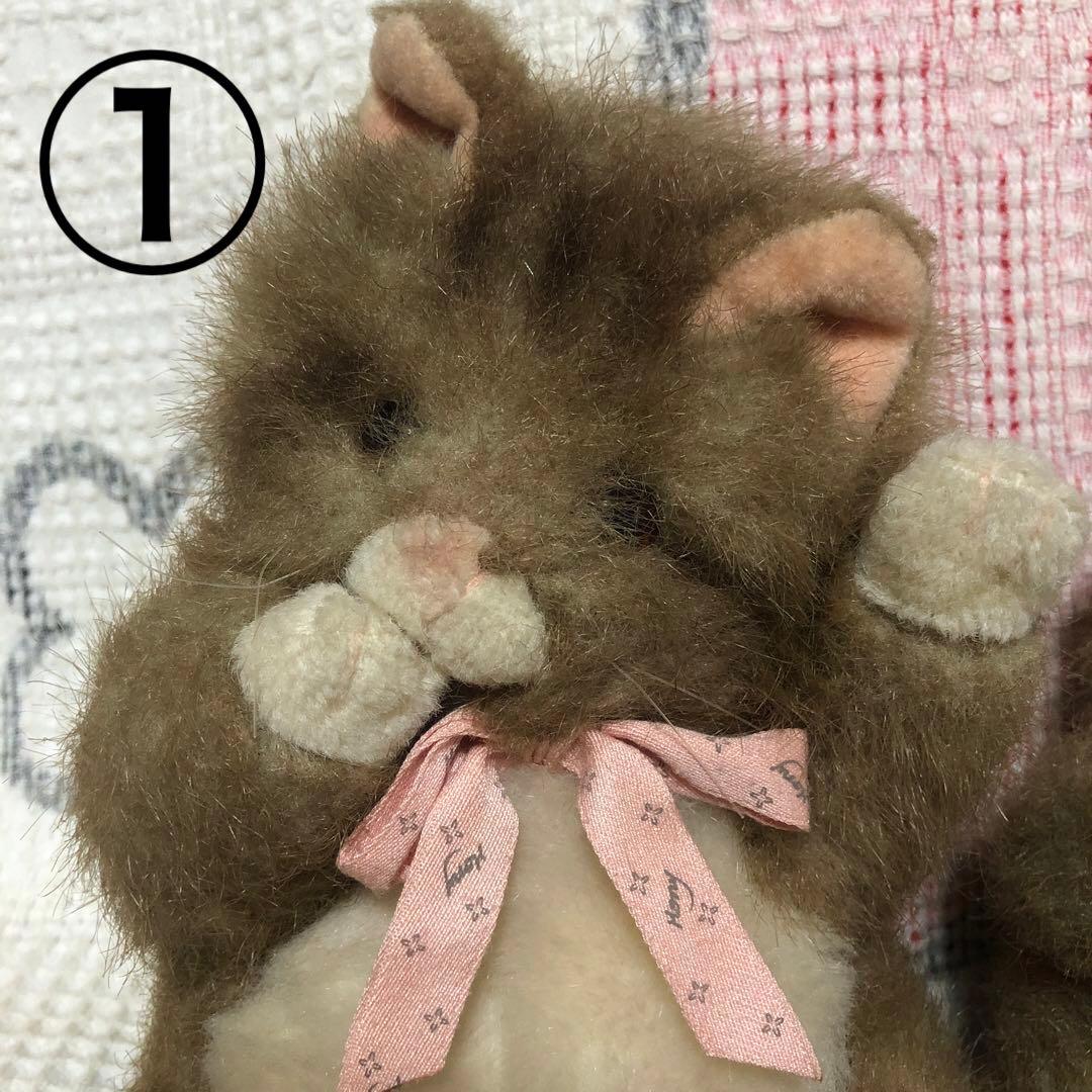 昭和レトロ オオハラ モニー mony 猫 ぬいぐるみ 2コセット 中古 日本