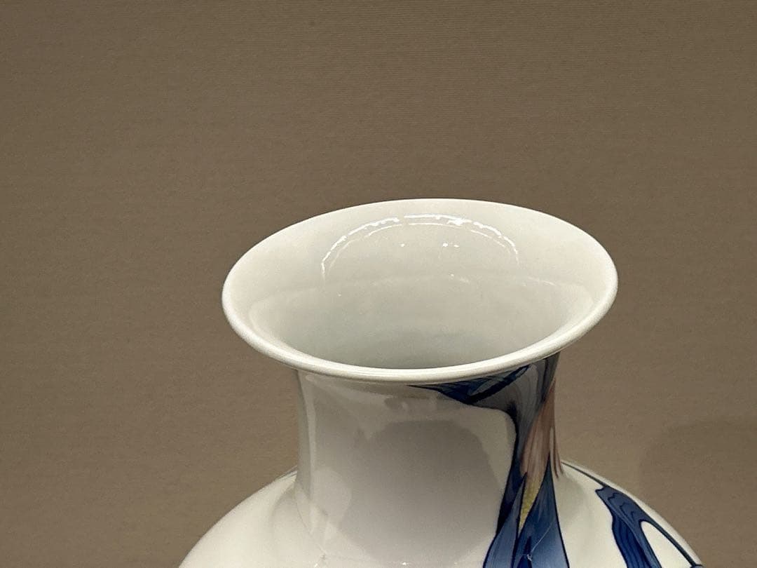 加藤友太郎 釉下彩 友玉園陶寿製 柿木に鴉 花瓶 - メルカリ