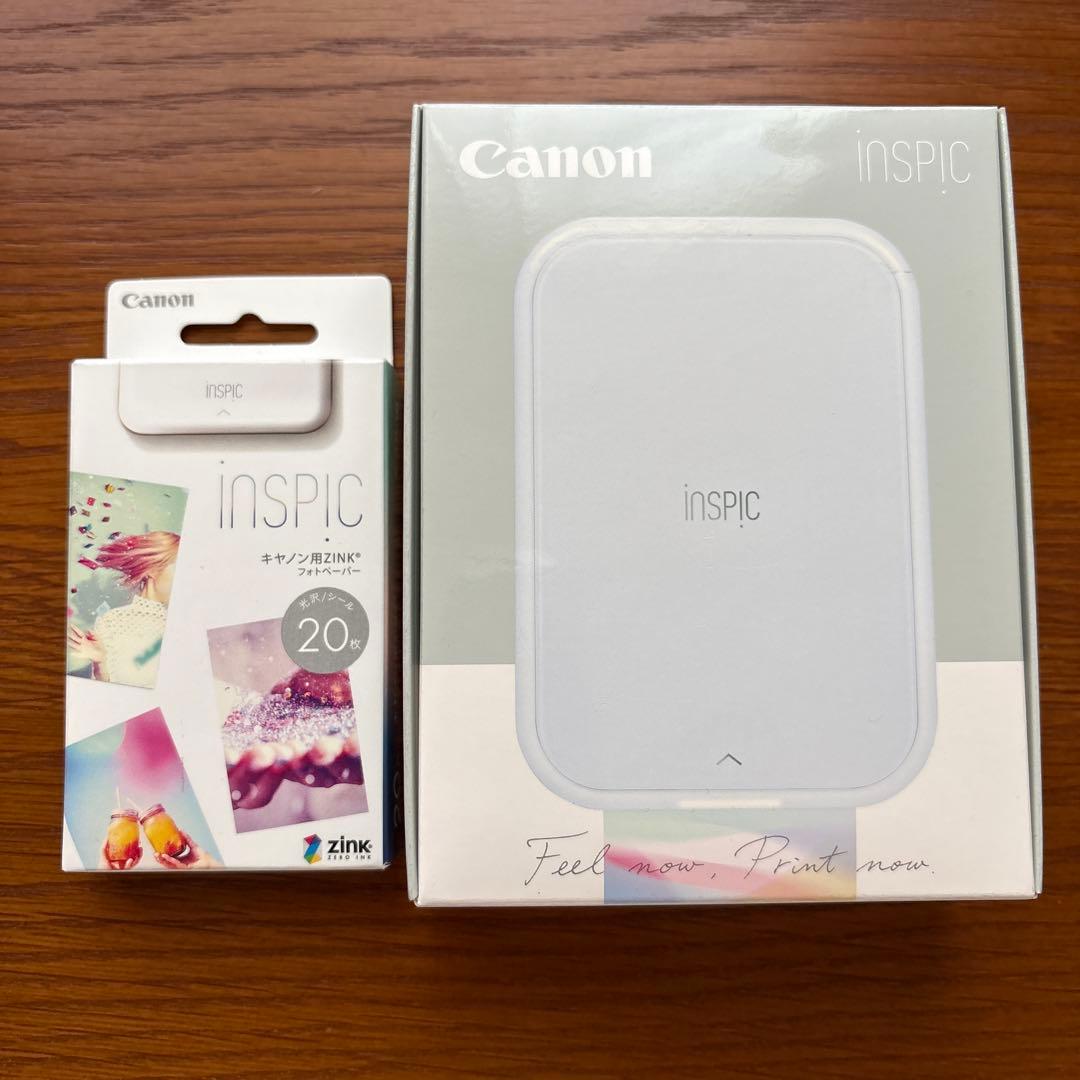 Canon inspic ポータブルプリンター ZINK用紙20枚付き - メルカリ