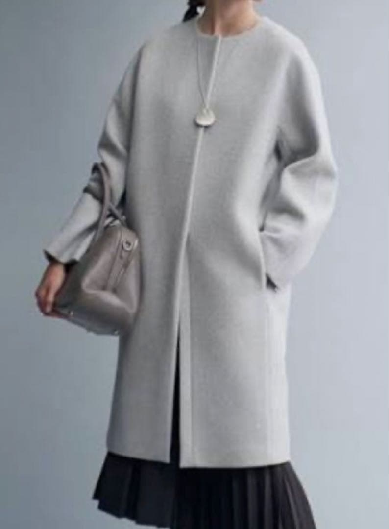 トゥモローランド Des Pres ウールモッサコクーン　ノーカラーコート ウールモッサコクーンコート｜トゥモローランド 公式通販