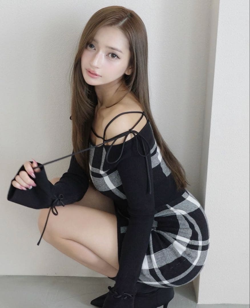 Randy stringcoreminidress ニットワンピ ランディ - ワンピース