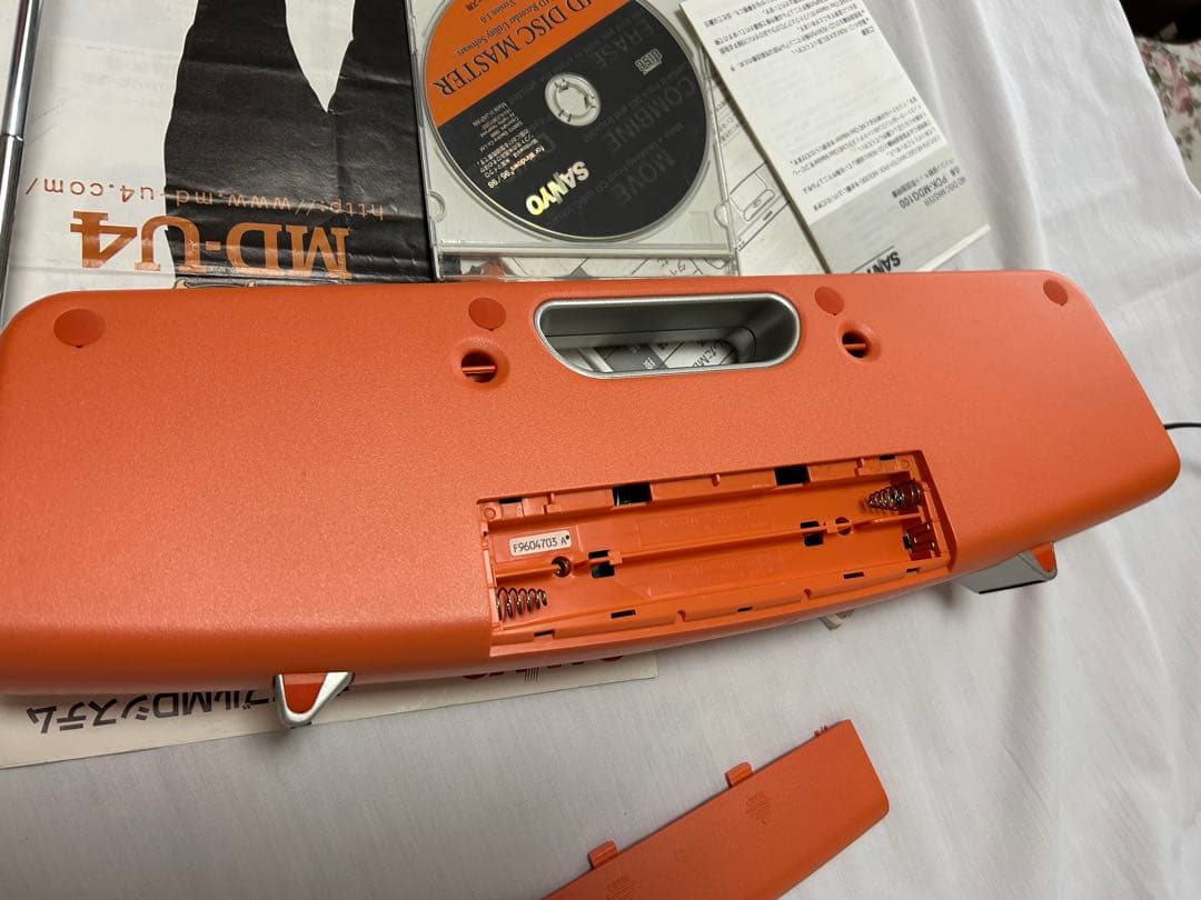 猫*足様 SANYO MD-U4 オレンジ CD・MD・カセットデッキ