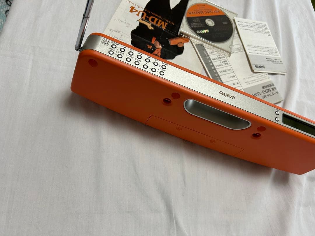 猫*足様 SANYO MD-U4 オレンジ CD・MD・カセットデッキ