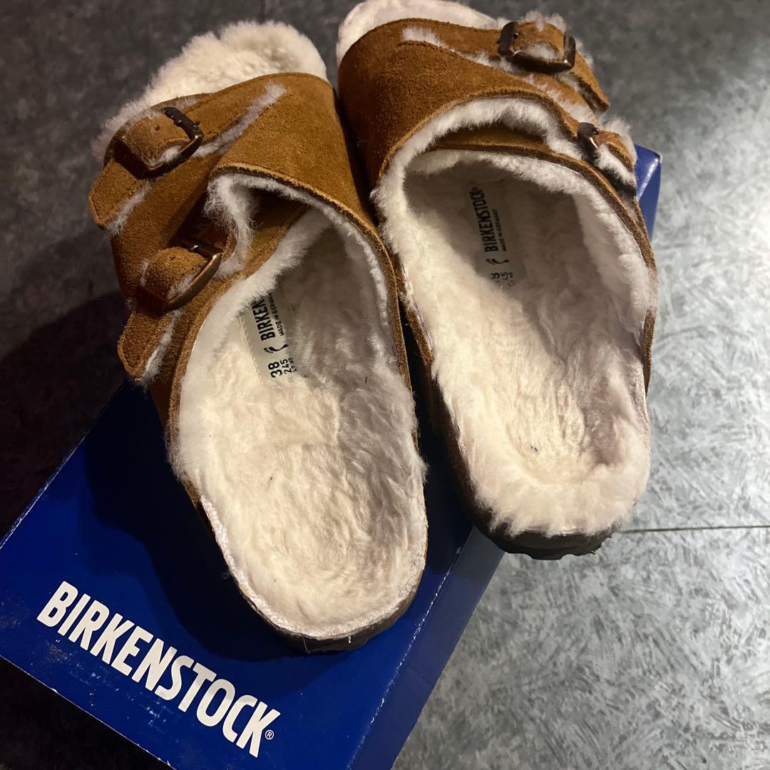 BIRKENSTOCK アリゾナ シアリング スエードレザー ミンク 38 Arizona Shearling / アリゾナ シアリング」（スエードレザー、ミンク