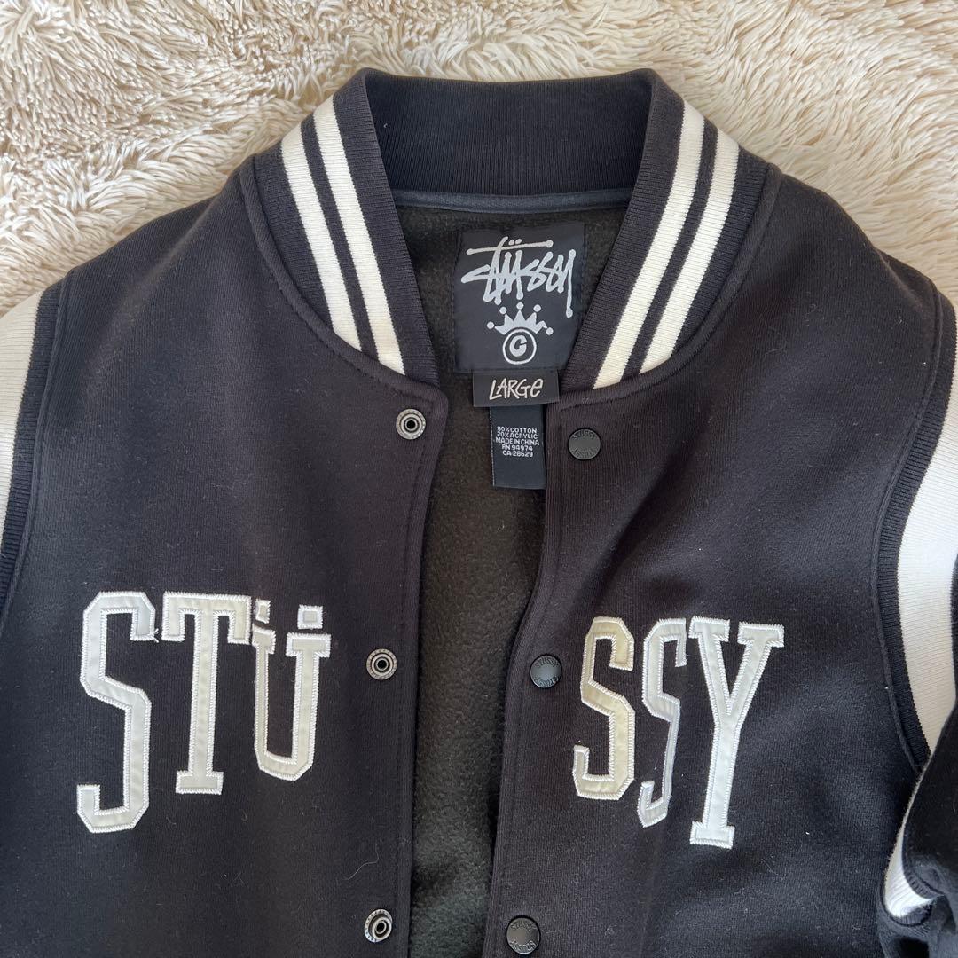 00s old stussy vintage スタジャン 人気ロゴ ブルゾン - メルカリ