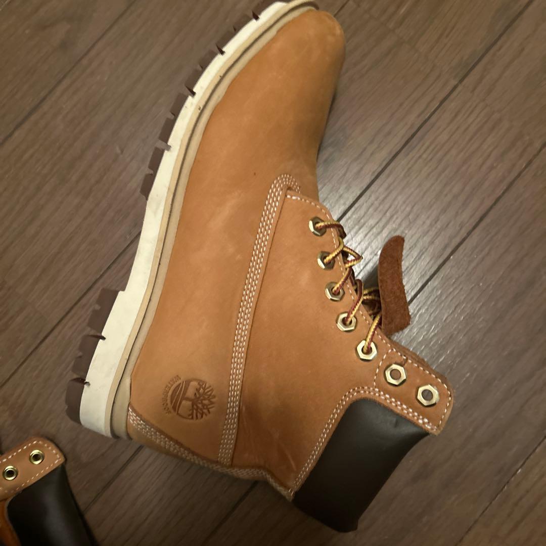 Timberland ベージュ ハイカットブーツ - メルカリ
