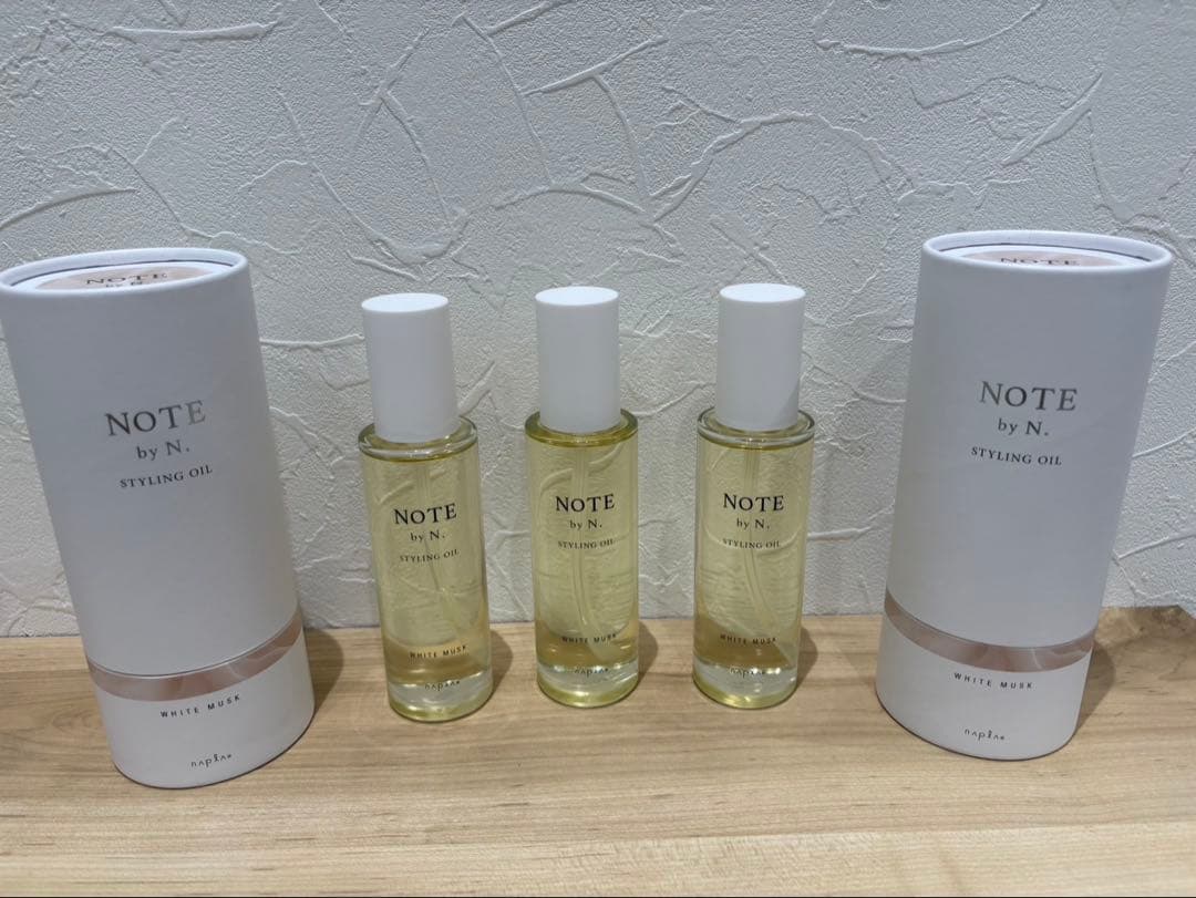 【最安値‼️】 NOTE by N. ホワイトムスク　100ml3本 箱なし NOTE by N. スタイリングオイル ホワイト ムスク100mLの通販情報
