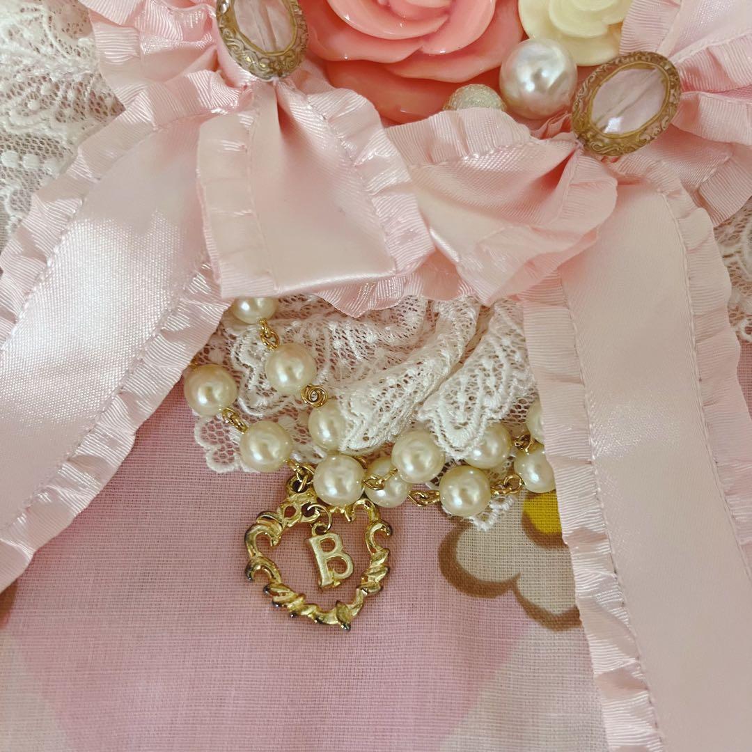 レア】BABY, マドモアゼルジュエルローズ 丸型コーム ピンク ビジュー