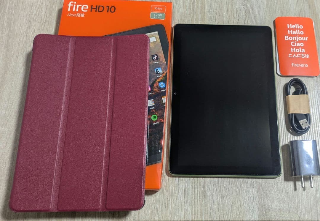 【値下げ】Amazon Fire HD10タブレット 32GB ケース付き amazon（アマゾン） 専用ケース付き Amazon Fire HD 10 タブレット
