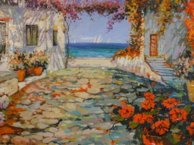 蘭丸様専用☆[ピアツェッタ メディテラネア]☆絵 海 花 イタリア