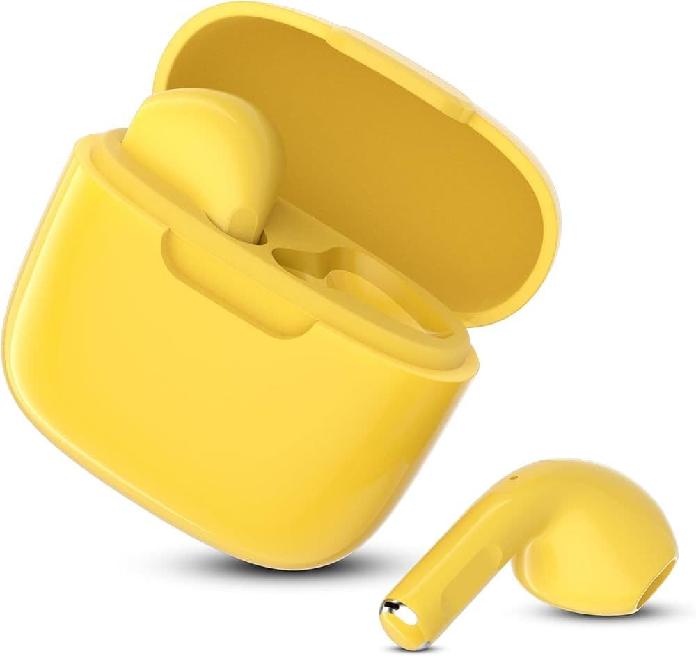 イエロー ワイヤレスイヤホン イヤホン Bluetooth 黄色 - メルカリ