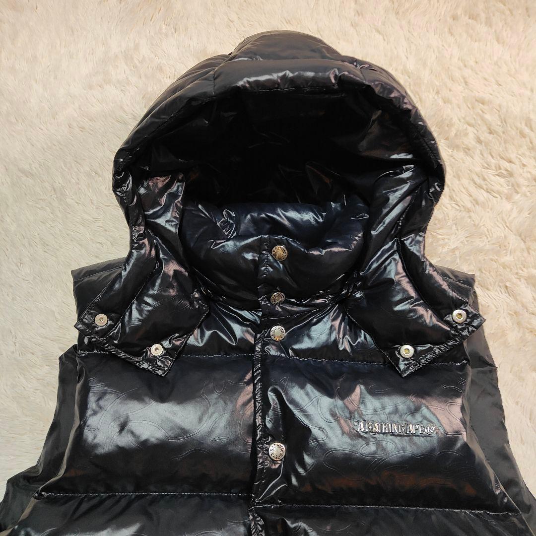 極美品✨カモフラ✨アベイシングエイプ 金属ロゴ 2WAY ダウンベスト