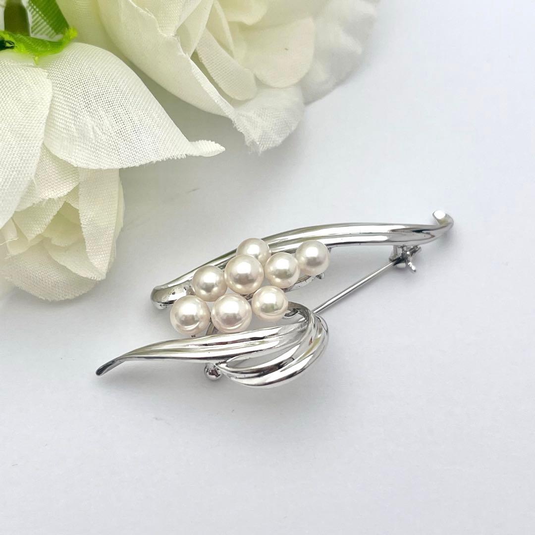 ☆美品☆ミキモト パール シルバー ブローチ 皇室御用達ブランド