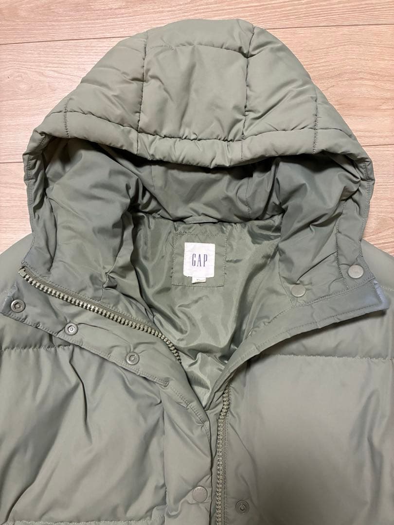 GAP フード付きダウンジャケット XXS オリーブグリーン - メルカリ