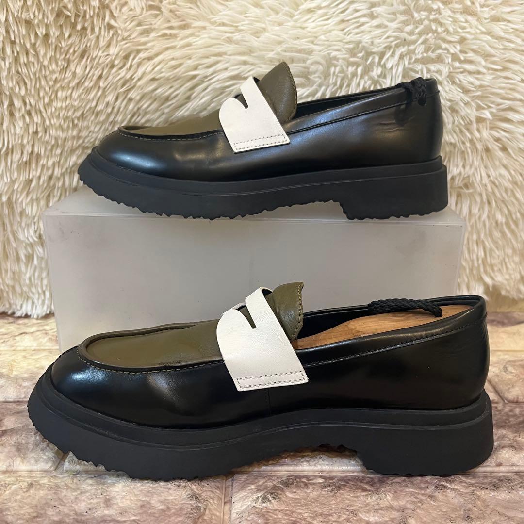 極美品 カンペール レザー ローファー ウォールデン バイカラー 25.5cm