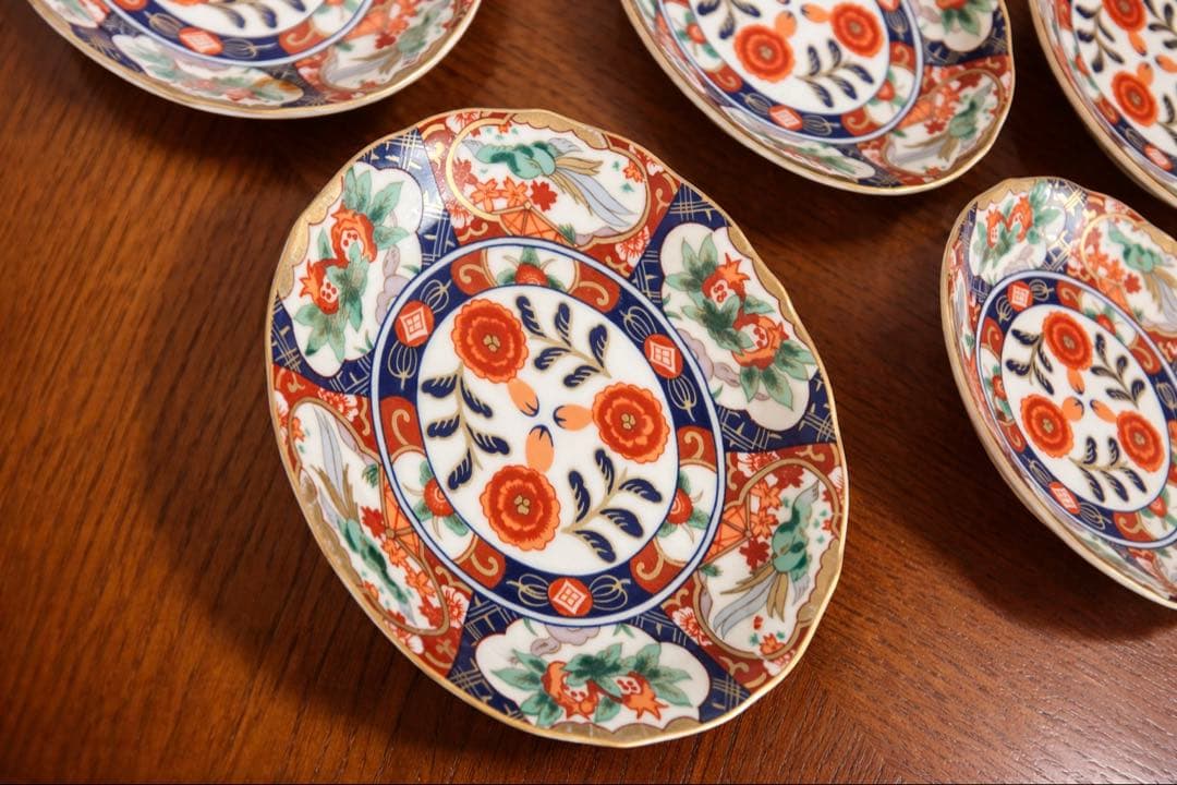 前畑 庫山 古伊万里 金彩花鳥色絵 5客 色絵 和皿 - メルカリ