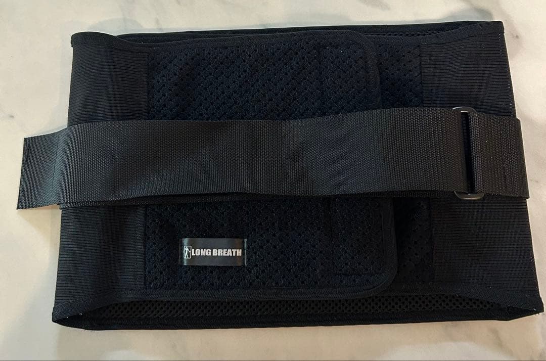 LONG BREATH サポートベルト 光研 フィットネス用品 ロングブレスの魔法 サポートベルト L ブラック