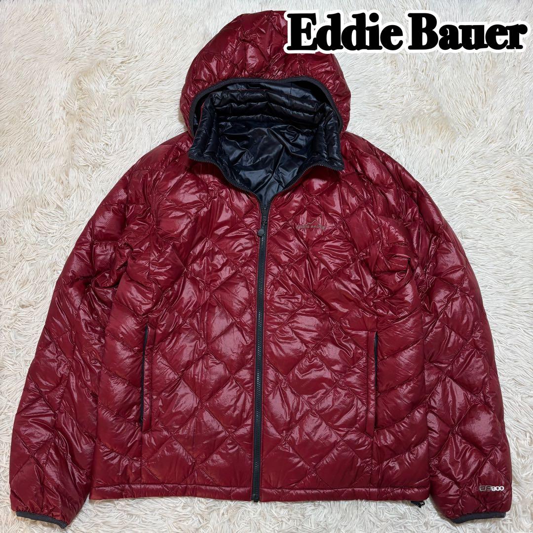 00s エディーバウアー リバーシブル グースダウン ダイヤキルト フード