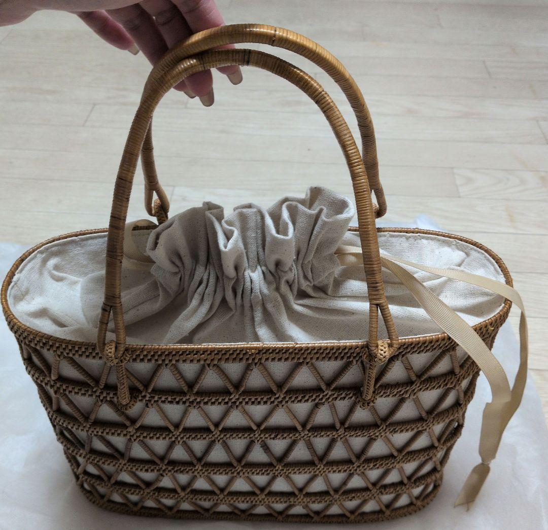 Demi-Luxe BEAMS アタ オープンワーク カゴバッグ