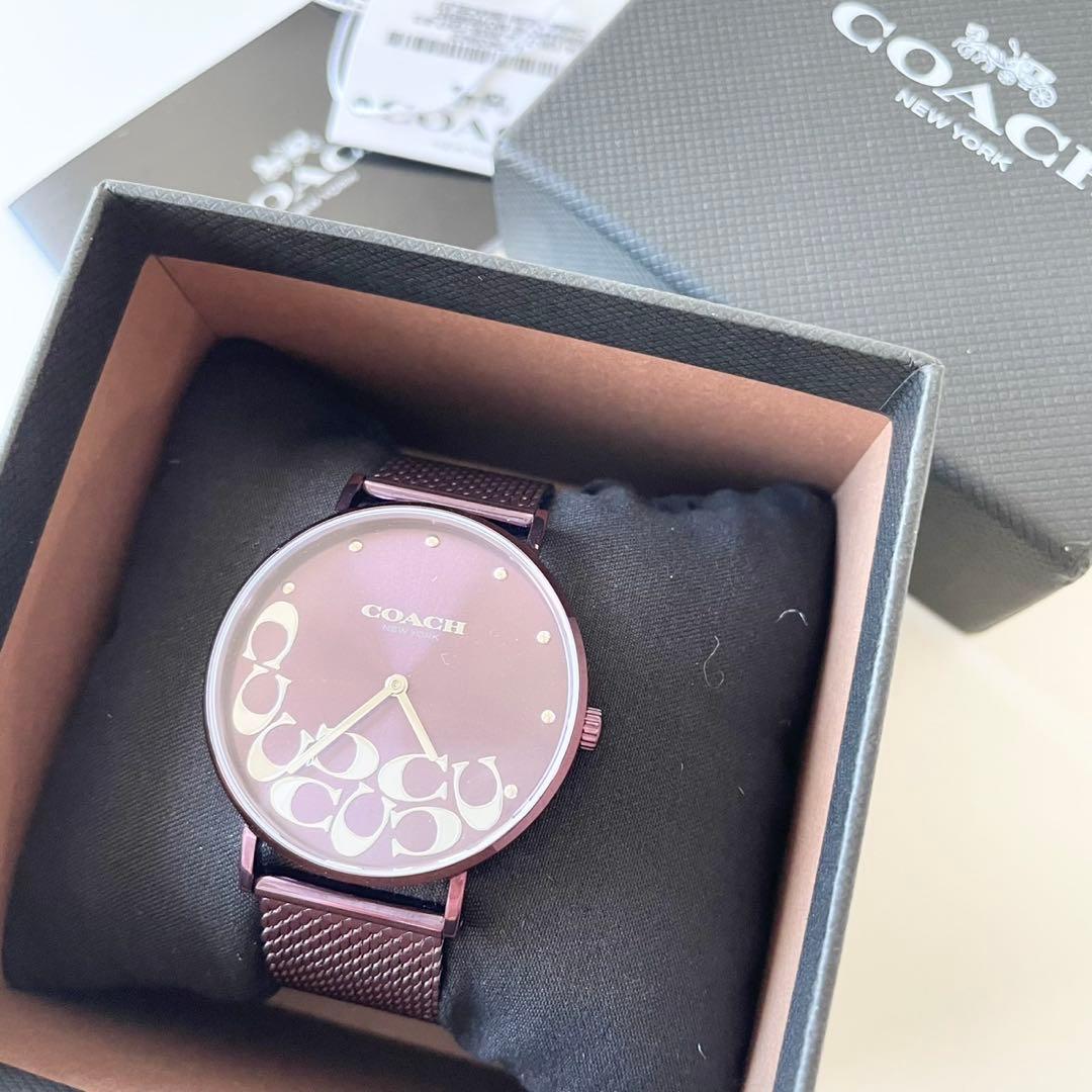 【新品・箱付き】COACH 腕時計 ペリー クォーツ 動作確認済 日常生活防水 COACH（コーチ） PERRY ペリー 腕時計 レディース クオーツ 日常生活