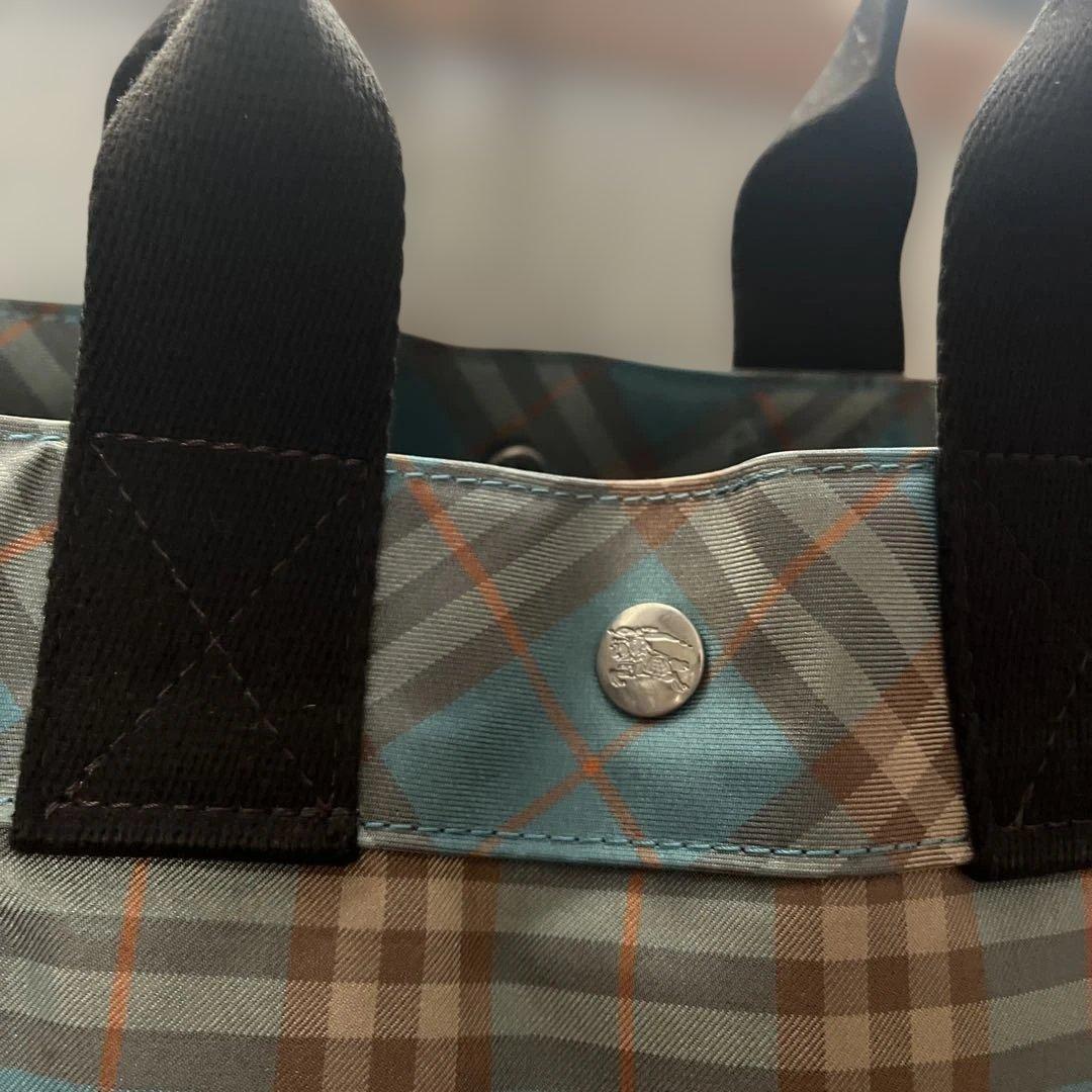 BURBERRY BLUE LABEL チェック柄トートバッグ - メルカリ